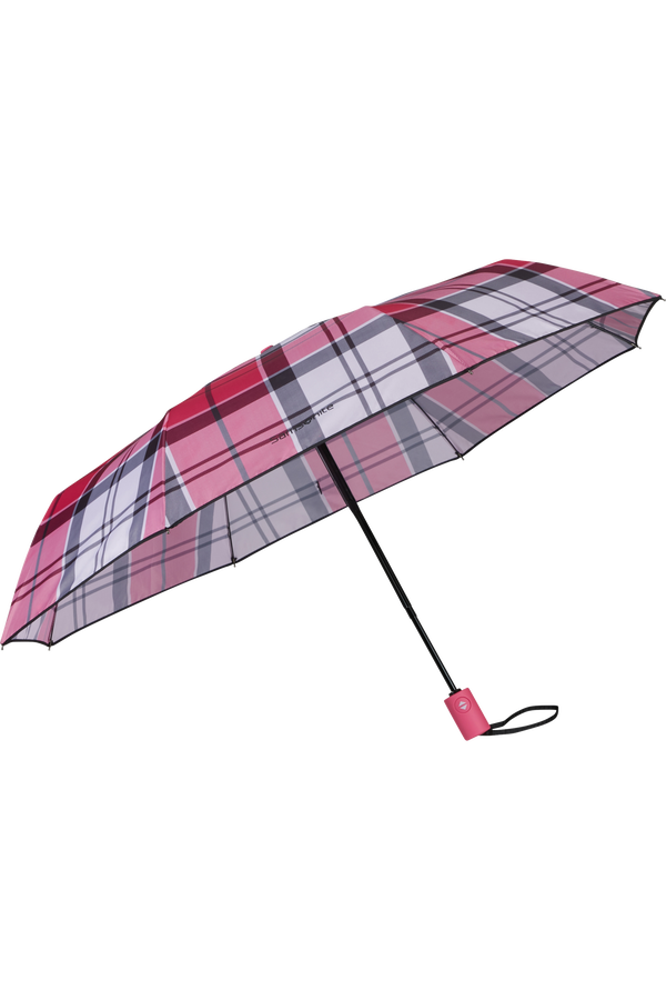 Samsonite Wood Classic S 3 Sect. Auto O/C Short  Fuchsia Check