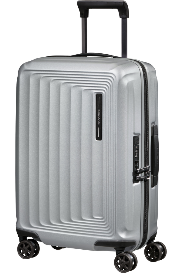 Samsonite Nuon Spinner Expandable 55cm  Matt Silver