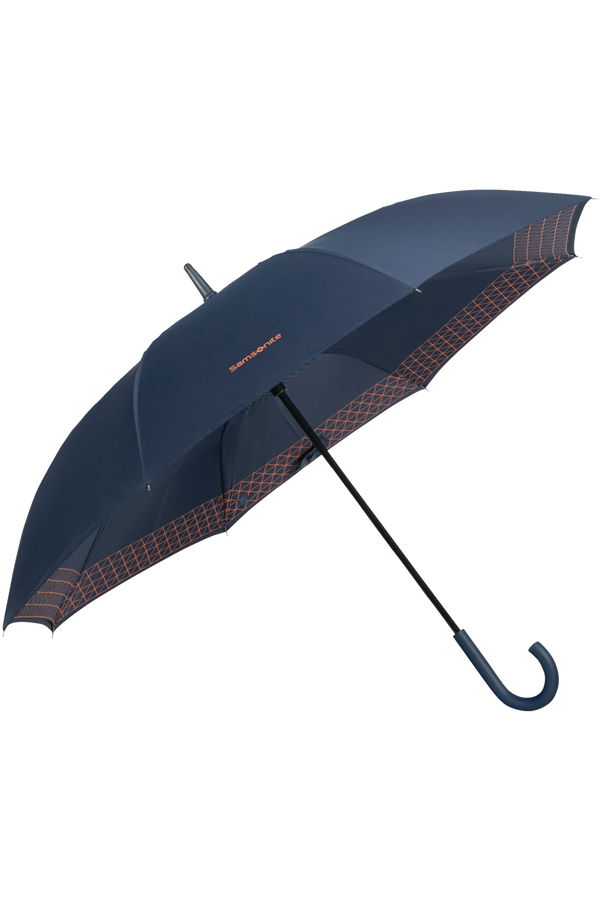 Samsonite Up Way Stick Man Auto Open  Dark Blue/Mandarin Orange