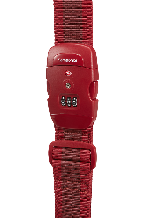 Samsonite Global Ta Luggage Strap/TSA Lock Red