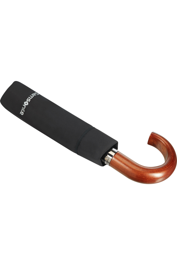 Samsonite Wood Classic S 3 Sect. Auto O/C Crook  Black