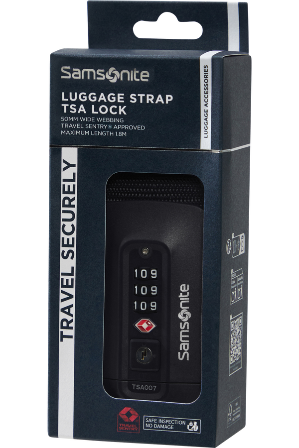 Samsonite Ta Revolution Luggage Strap/TSA Lock  Black