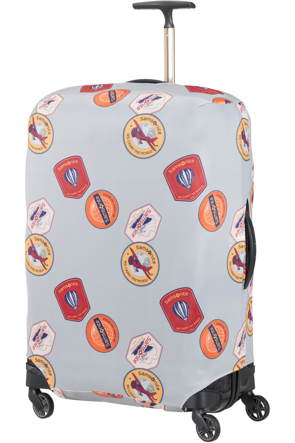Samsonite Global Ta Lycra Luggage Cover L Heritage Patches Samsonite Global Ta Lycra Luggage Cover L Heritage Patches