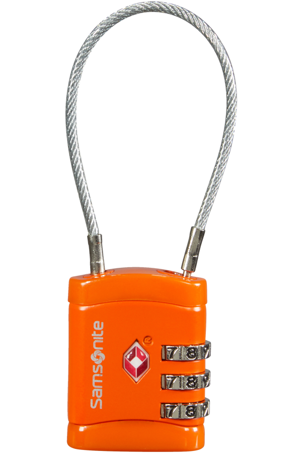 Samsonite Global Ta Cablelock 3 dial TSA Orange Samsonite Global Ta Cablelock 3 dial TSA Orange