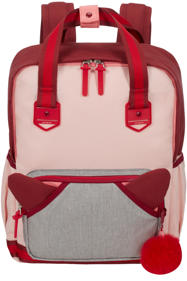 Samsonite Sam School Spirit Backpack M  Burgundy Pink Mascot