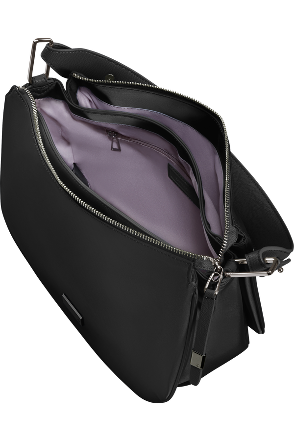 Samsonite Be-Her Hobo Bag Round 3 Compartments  Black Samsonite Be-Her Hobo Bag Round 3 Compartments  Black