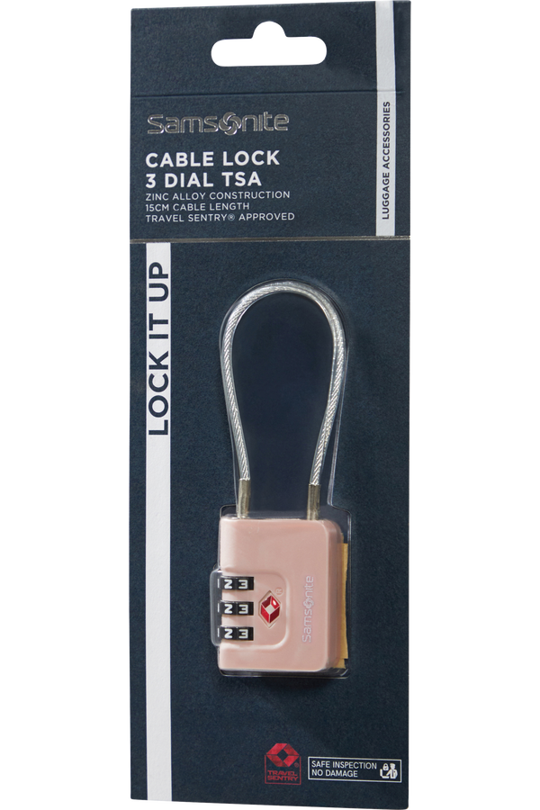 Samsonite Ta Revolution Cablelock 3 dial TSA  Rose