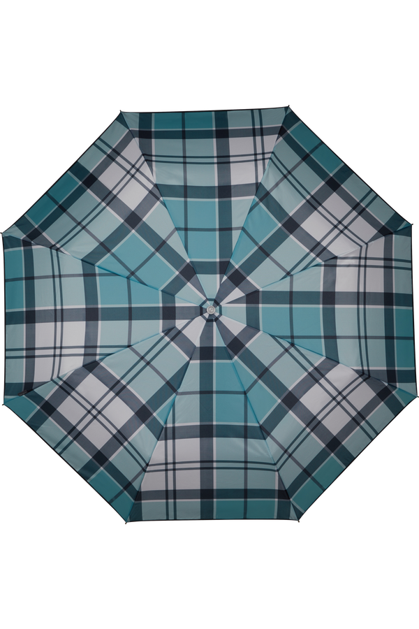 Samsonite Alu Drop S Safe 3 Sect. Auto O/C  Petrol Green Check