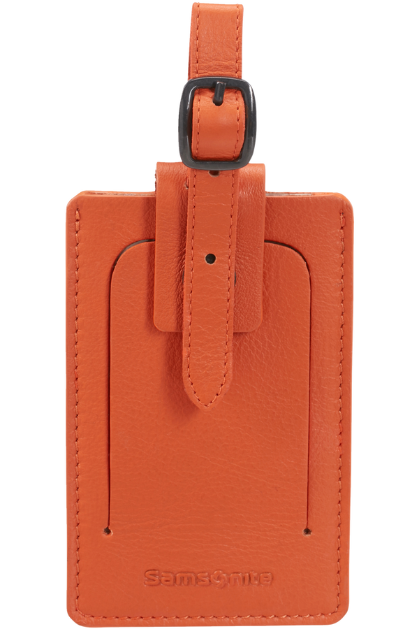Samsonite Global Ta ID Leather Luggage Tag Orange Samsonite Global Ta ID Leather Luggage Tag Orange