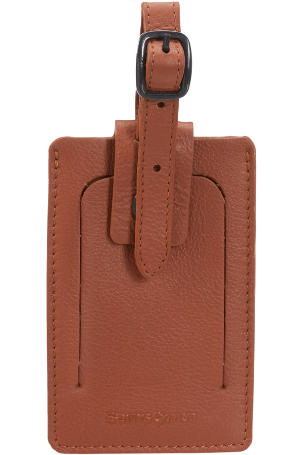 Samsonite Global Ta ID Leather Luggage Tag Cognac Samsonite Global Ta ID Leather Luggage Tag Cognac