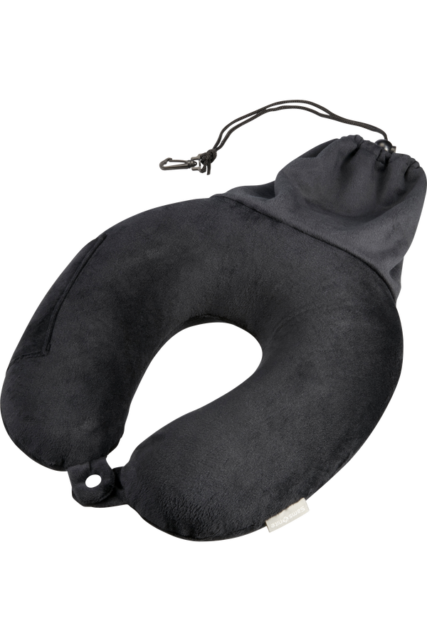 Samsonite Travel Accessories Memory Foam Pillow+Pouch  Black