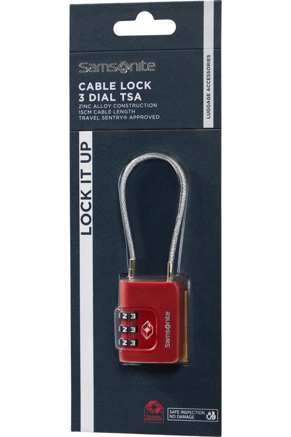 Samsonite Ta Revolution Cablelock 3 dial TSA  Red