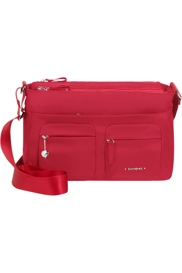 Samsonite Move 3.0 Horizontal Shoulder Bag + Flap  Cherry Red
