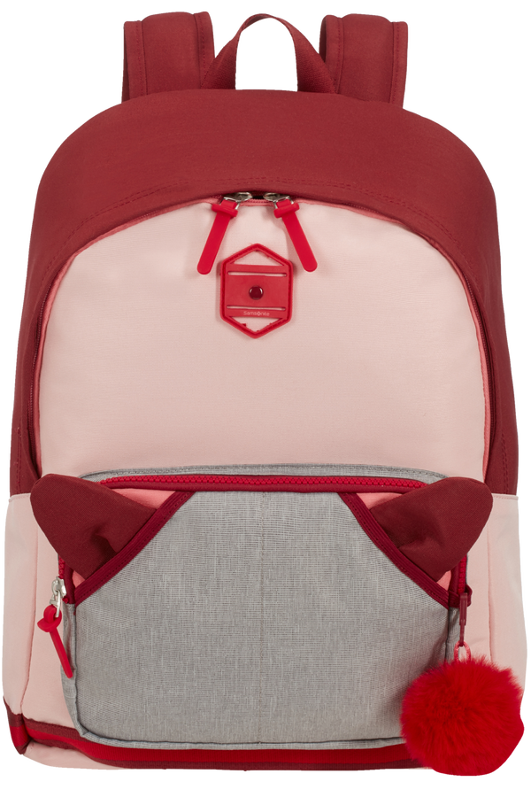 Samsonite Sam School Spirit Backpack L  Burgundy Pink Mascot