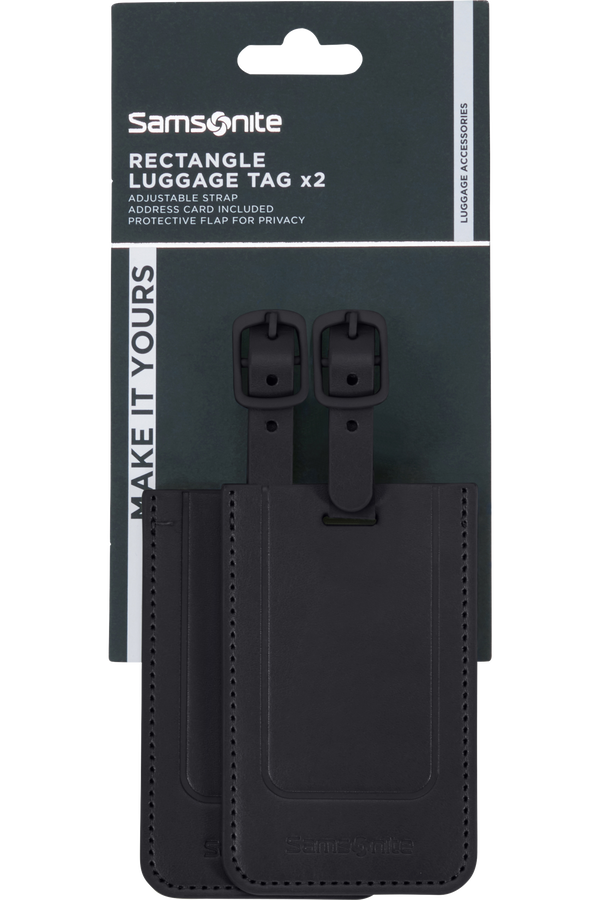 Samsonite Ta Revolution Rectangle Luggage Tag x2  Black