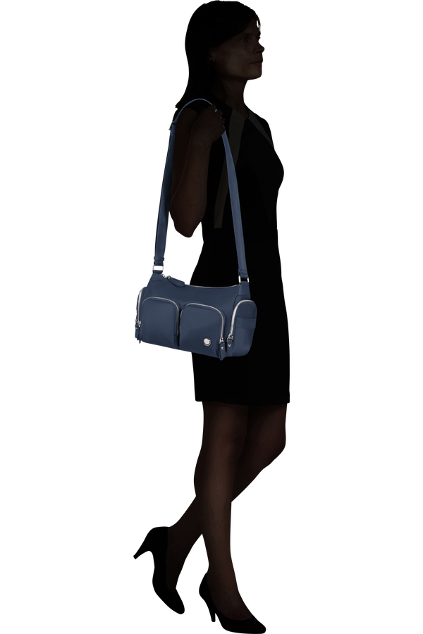 Samsonite Karissa Evo Shoulder Bag Multi Pkt  Blue Nights Samsonite Karissa Evo Shoulder Bag Multi Pkt  Blue Nights