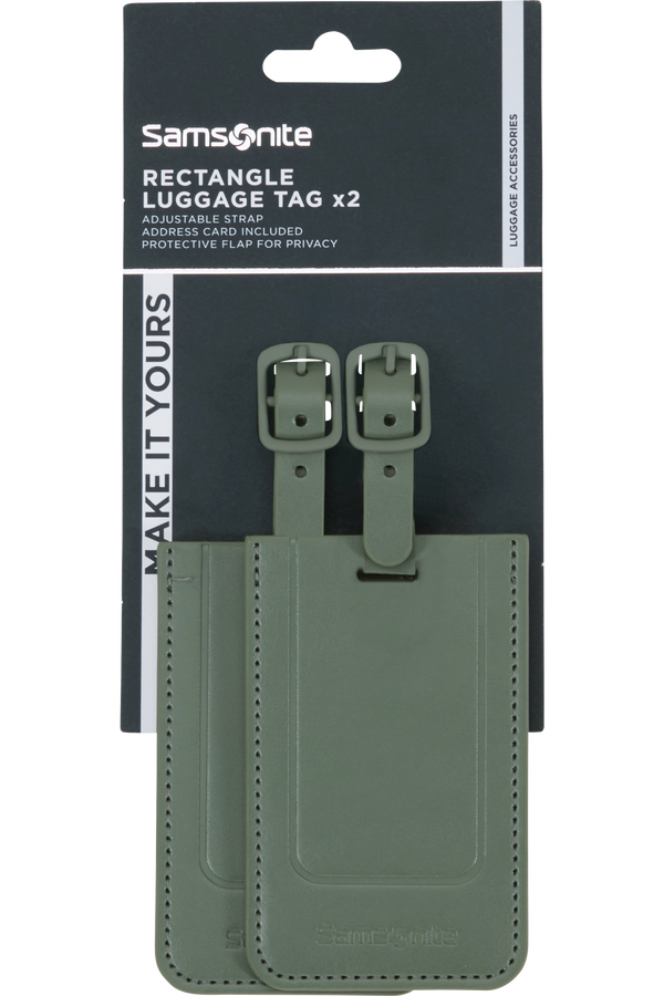 Samsonite Ta Revolution Rectangle Luggage Tag x2  Green