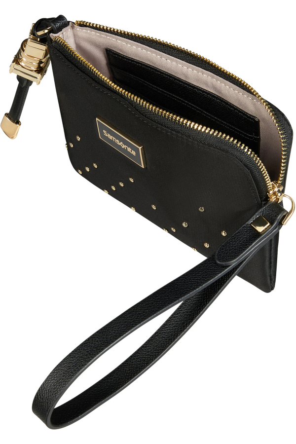 Samsonite Karissa Slg Flat Pouch 3CC Studs  Black Samsonite Karissa Slg Flat Pouch 3CC Studs  Black