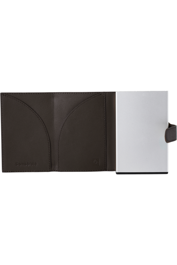 Samsonite Alu Fit 202 - Slide-up Wallet  Dark Brown